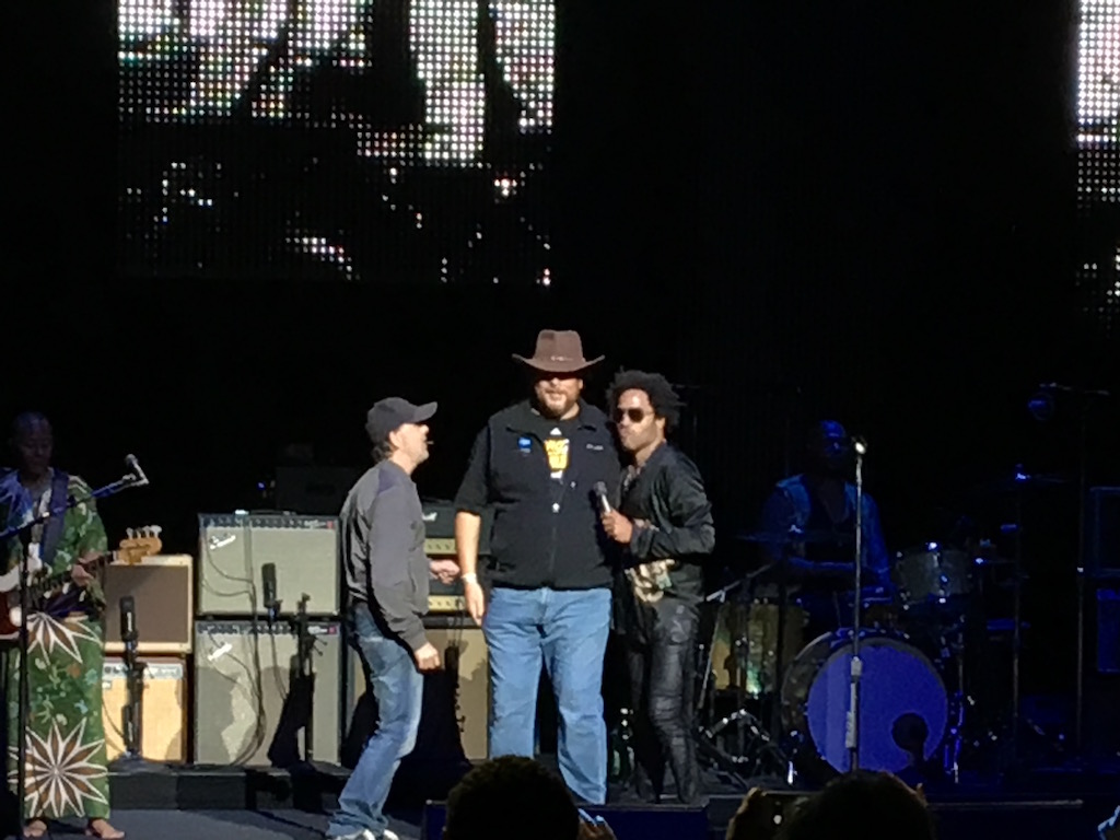 Our CEO Marc Benioff (middle) with his friends - Metallica's Lars Ulrich and Lenny Kravitz